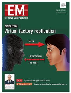 EM Efficient Manufacturing - September 2015 | TRUE PDF | Mensile | Professionisti | Tecnologia | Industria | Meccanica | Automazione
The monthly EM Efficient Manufacturing offers a threedimensional perspective on Technology, Market & Management aspects of Efficient Manufacturing, covering machine tools, cutting tools, automotive & other discrete manufacturing.
EM Efficient Manufacturing keeps its readers up-to-date with the latest industry developments and technological advances, helping them ensure efficient manufacturing practices leading to success not only on the shop-floor, but also in the market, so as to stand out with the required competitiveness and the right business approach in the rapidly evolving world of manufacturing.
EM Efficient Manufacturing comprehensive coverage spans both verticals and horizontals. From elaborate factory integration systems and CNC machines to the tiniest tools & inserts, EM Efficient Manufacturing is always at the forefront of technology, and serves to inform and educate its discerning audience of developments in various areas of manufacturing.