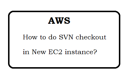 How to do SVN checkout in New EC2 instance