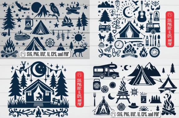 Free Camping Theme SVG Cut File