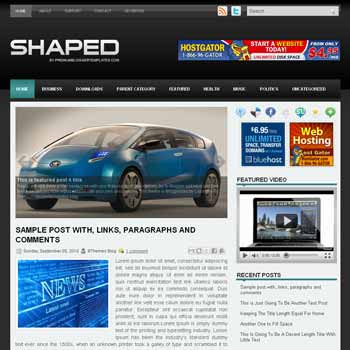 Shaped style blog template. template image slider blog. magazine blogger template style. wordpress theme to blogger