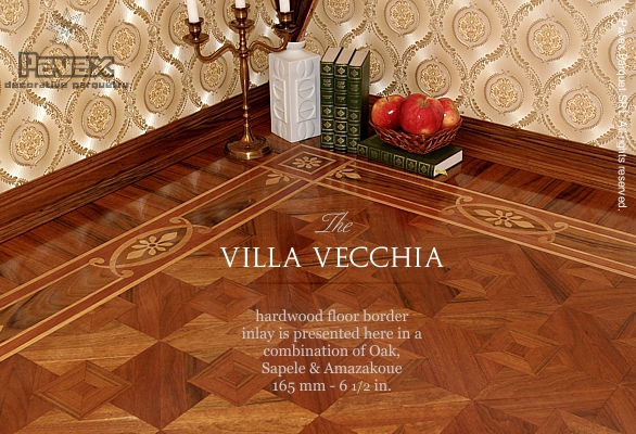 Hardwood Floor Border Inlay - Marqueteria Pattern