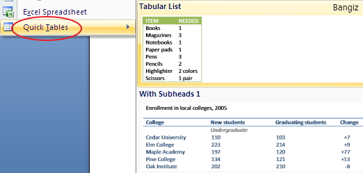 6 Cara  Membuat Tabel Pada Microsoft Word Bangiz