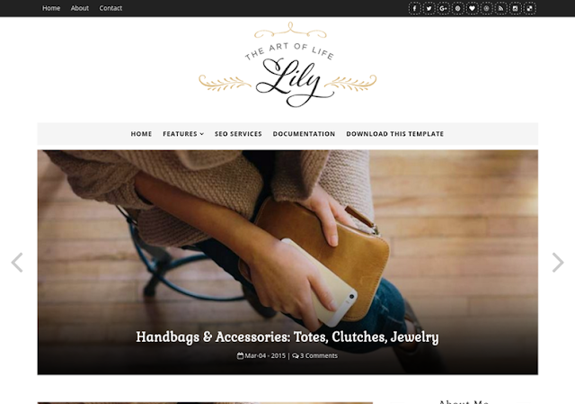 Lily Fashion Blogger Template