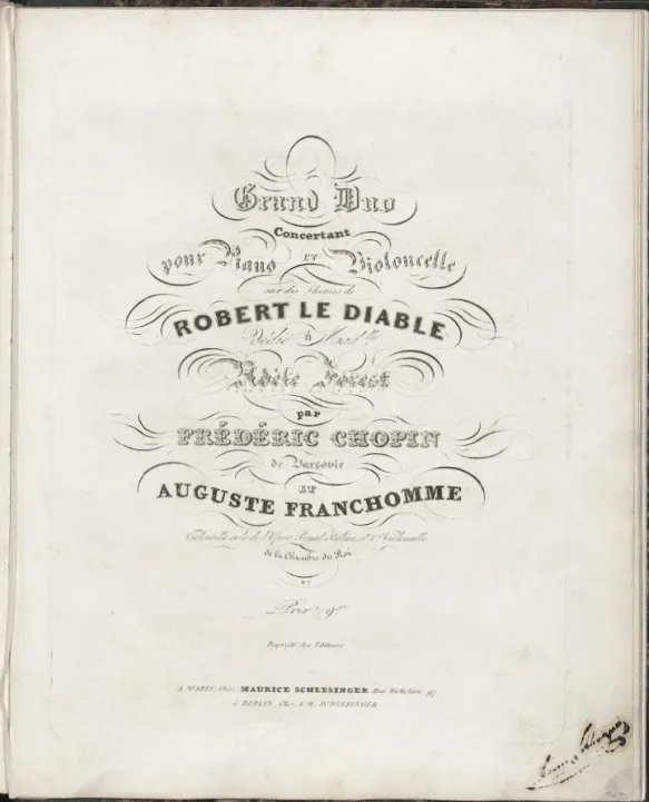 première édition française du Grand Duo concertant