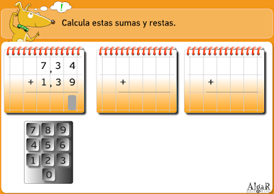 Resultado de imagen de SUMAR DECIMALES