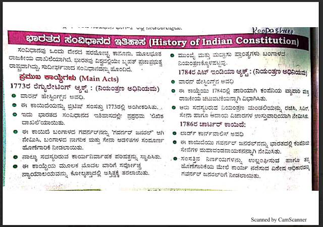 Indian constitution in Kannada Download PDF ಭಾರತ ಸಂವಿಧಾನ ನೋಟ್ಸ್