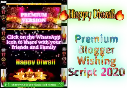 Diwali 2020 Premium Wishing Script Free Download For Blogger. Diwali 2020 Premium Wishing Script Free Download For Blogger.
