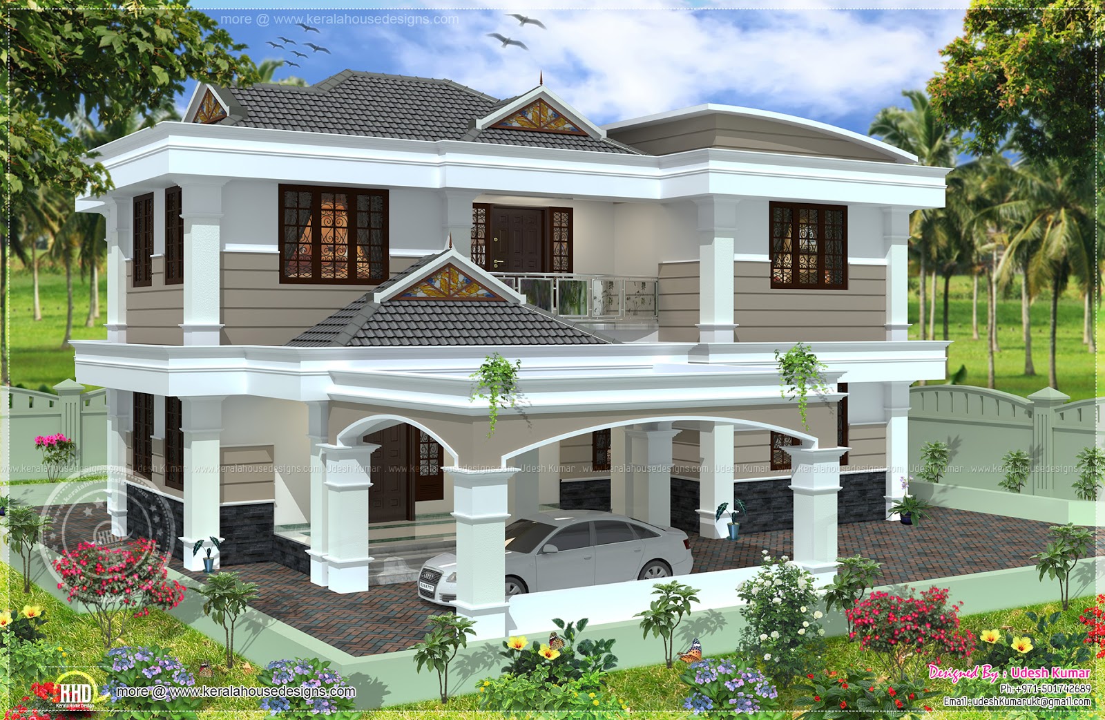 Double Storey House  Plans  With Balcony 