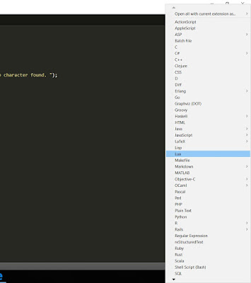 Bahasa yang support pada sublime text 3