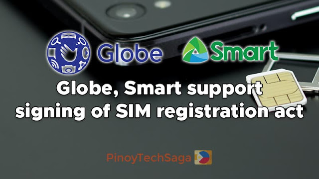 Globe, Smart support signing of SIM registration act