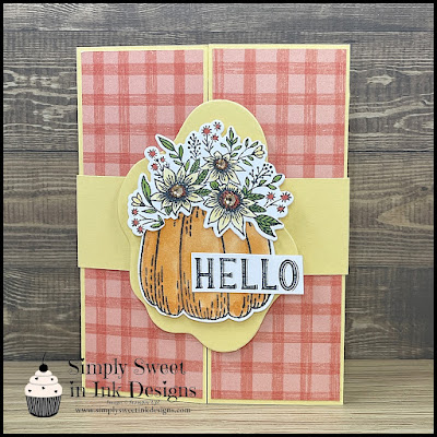 Beautiful and fun diorama card with the Hello Harvest bundle!
