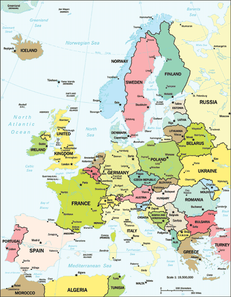 1914 map of europe. Map Of Europe Countries And