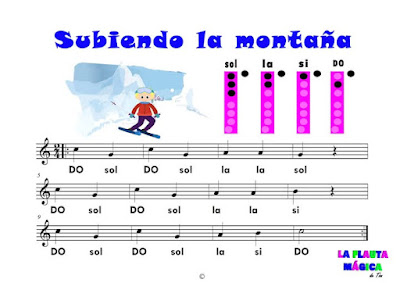 Aprender a tocar la canción Subiendo a la Montaña en flauta dulce