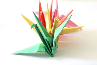 cara membuat origami bird base