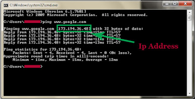 finding ip adddress of website