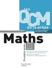 Les QCM de la prépa - Maths - MPSI - PCSI - PTSI - BCPST 