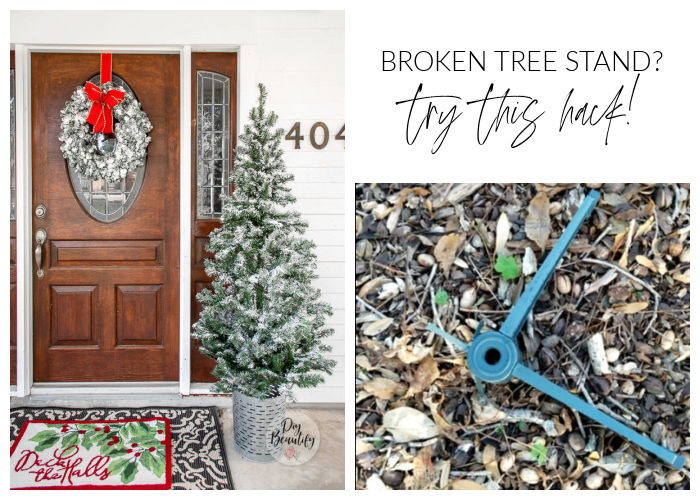 Christmas Tree Hack When Your Stand is Broken - DIY Beautify - Creating  Beauty at Home