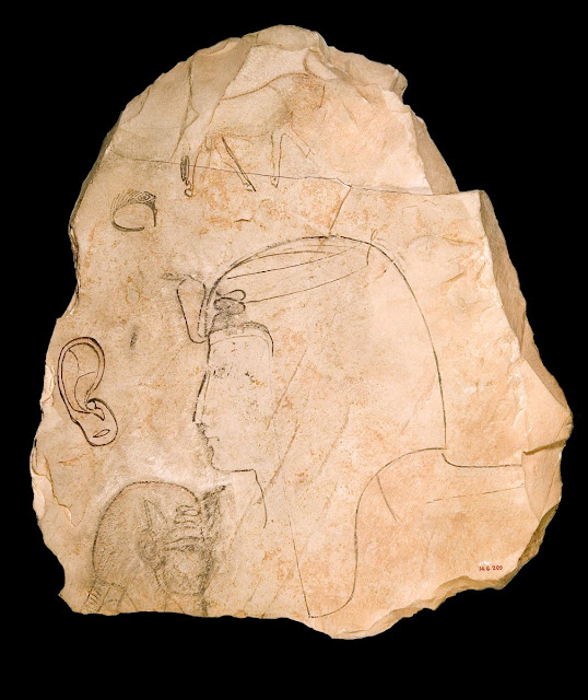 Ostracon With a Royal Head: Ramesside Period