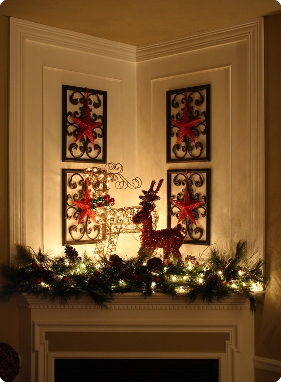 Christmas mantel