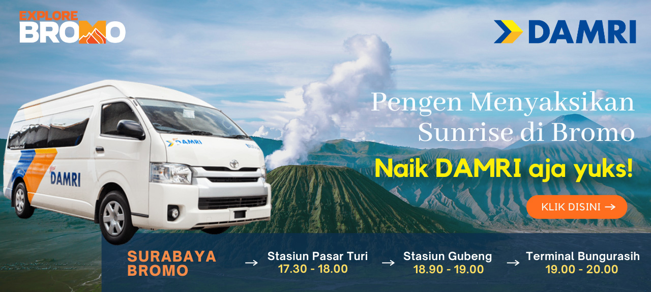 rute damri shuttle hi-ace dari surabaya ke gunung bromo setiap hari