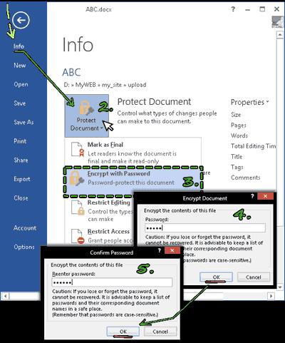 How to encryption word document