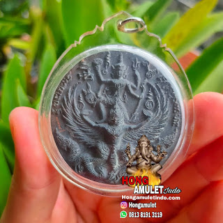 Thailand Amulet Phra Narai Song Krut Lang Hanuman Blessing LP Kalong Wat Khaolam BE 2550