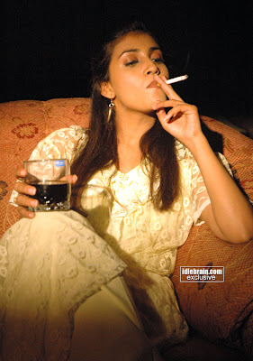 Indian Hot Actress Kausha Drinking And Smoking Photoshoot