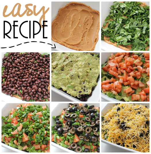 easy recipe 8 layer spread