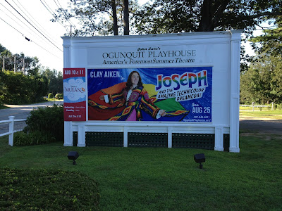 Poster of Clay Aiken in Joseph and the Amazing Technicolor Dreamcoat, outside Ogunquit Playhouse