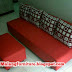 Sofa Single Panjang 4 dudukan KAIN BEBAS + Puff Persegi Panjang + Bantal