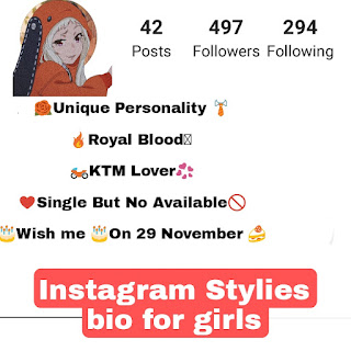 100+ Best Instagram Bio for Girl's |  Stylish & Attitude insta Bio for girls
