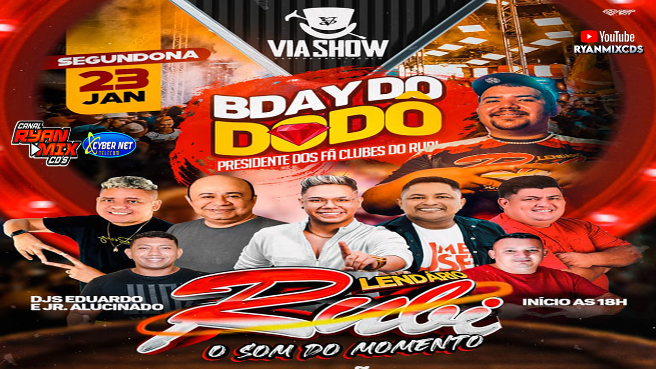 CD AO VIVO LENDÁRIO RUBI NA VIA SHOW SEGUNDA 13-02-23 - DJ GIGIO
