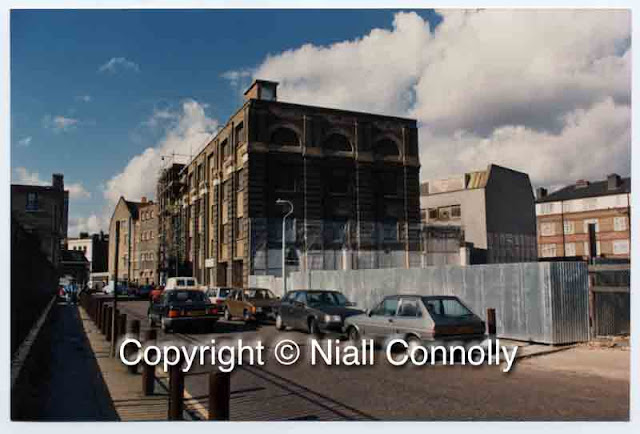 Site of 5 & 7 Tanner Street, Bermondsey, London SE1, after demolition c1987. Copyright Niall Connolly