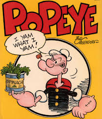 popeye eat spinach