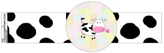 Cow and Patchwork Free Printable Napkin Rings. 