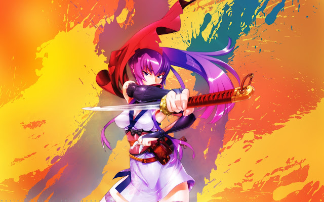   Highschool of the Dead HOTD Saeko Busujima Anime Sexy Girl Samurai Sword Katana HD Wallpaper Desktop Background