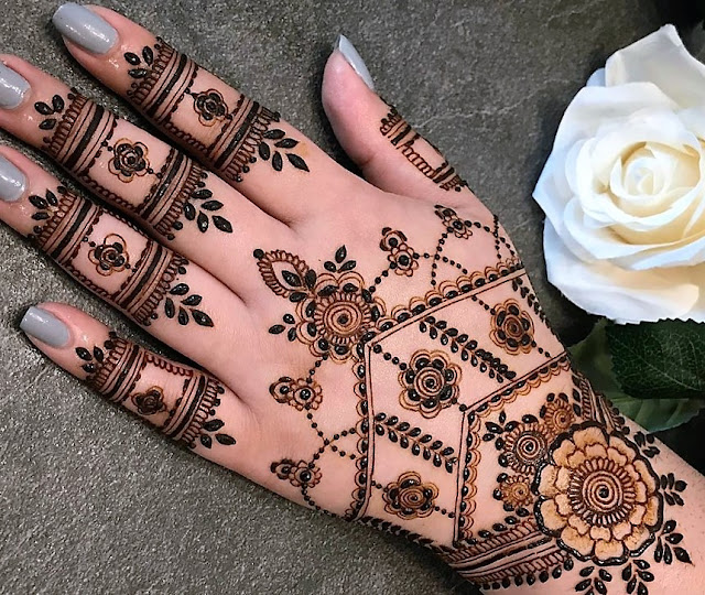 Easy Mehndi Design Marriage Pattern for Hands