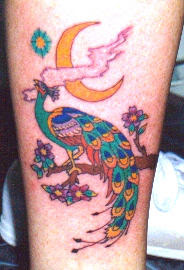 Peacock Tattoo Design For Girls