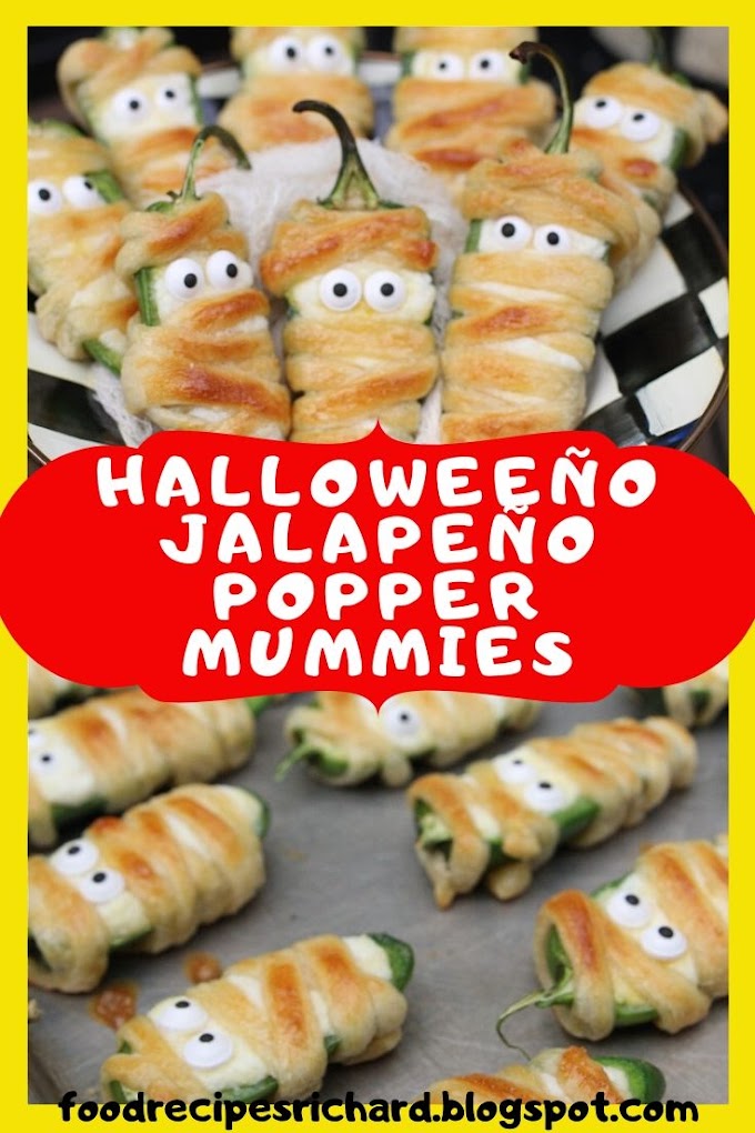 HALLOWEEÑO JALAPEÑO POPPER MUMMIES