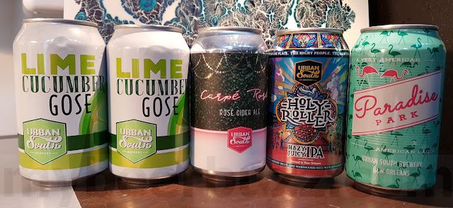 Mybeerbuzz .com Highlights Urban South Brewery Lime Cucumber Gose, Carpé Rosé, Paradise Park & Holy Roller Hazy Juicy IPA