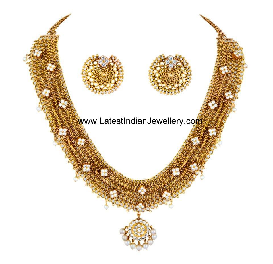 Designer South Indian Diamond Necklace