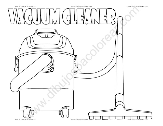 Vacuum Cleaner Coloring Page