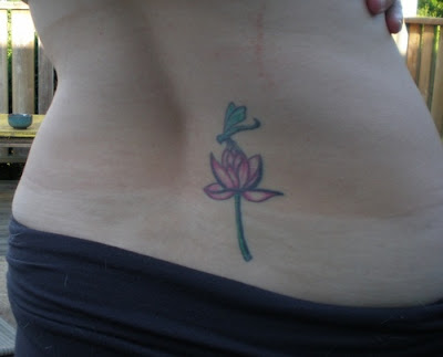 Lotus And Dragonfly Tattoo Lower