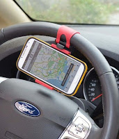 Buy Steering Mount - Black & Red Car Mobile Holder at just Rs.99 only(MRP Rs.1000) on snapdeal