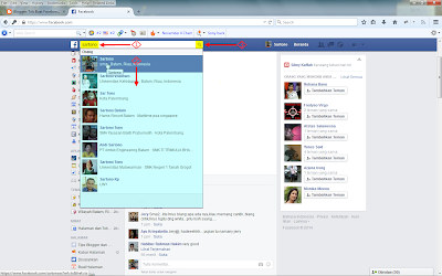Cari teman di Facabook