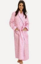 <br />Del Rossa Women's 100% Cotton Lightweight Bathrobe Robe