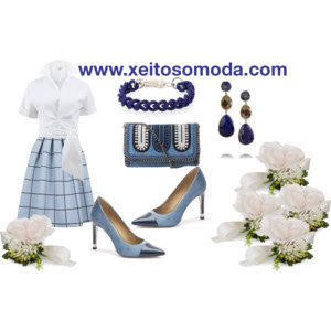 imagen falda crinolina azul