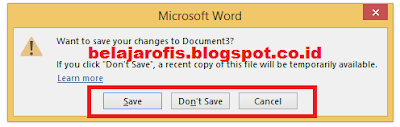 Cara Praktis Menutup Dokumen Pada Microsoft Word  Cara Praktis Menutup Dokumen Pada Microsoft Word 2013