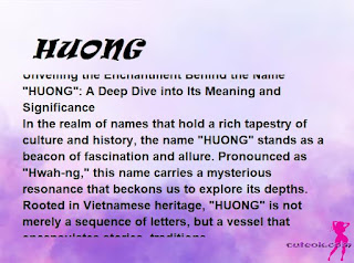 meaning of the name HUONG
