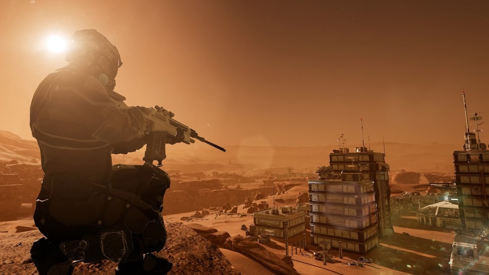 Memories of Mars game image - sniper near a town